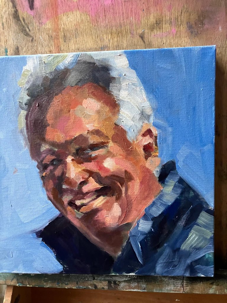 Portret met Sketchbook